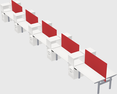 Shared electric desk + cabinet