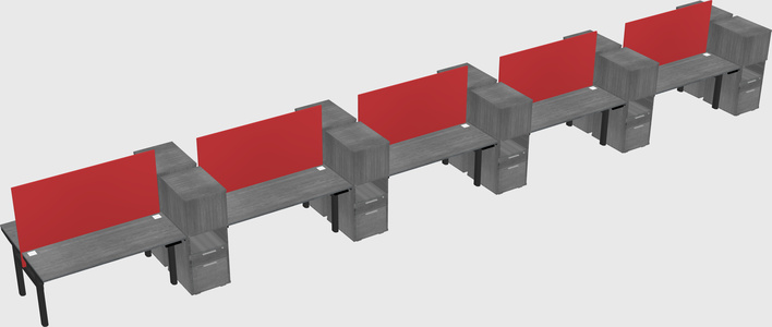 Shared electric desk + cabinet