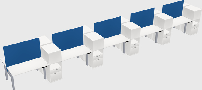 Shared electric desk + cabinet