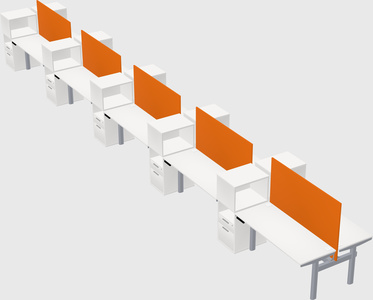 Shared electric desk + cabinet