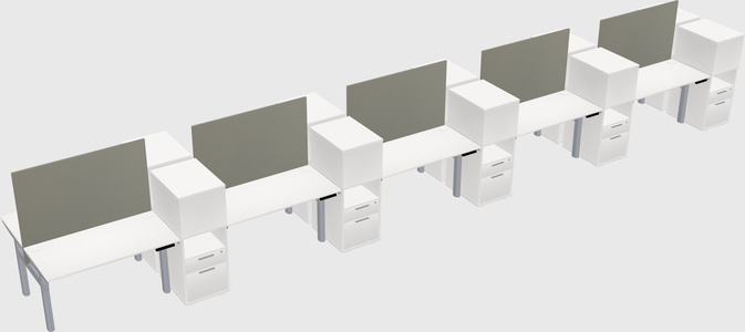 Shared electric desk + cabinet