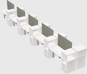 Shared electric desk + cabinet