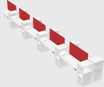 Shared electric desk + cabinet