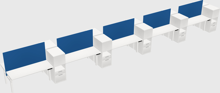 Shared electric desk + cabinet