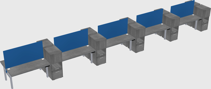 Shared electric desk + cabinet