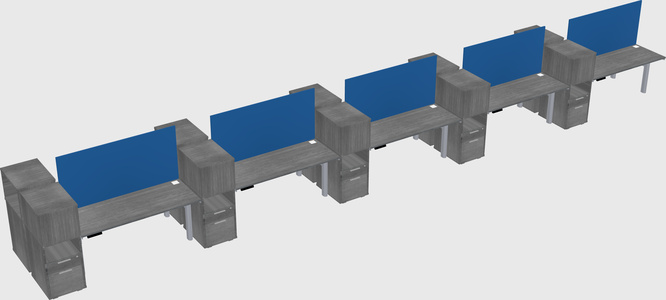 Shared electric desk + cabinet