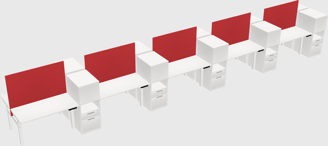 Shared electric desk + cabinet