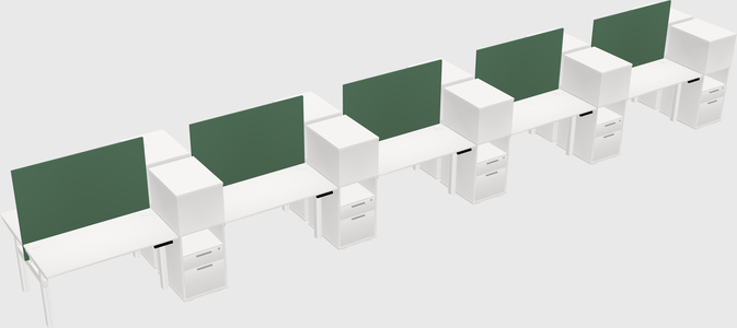Shared electric desk + cabinet