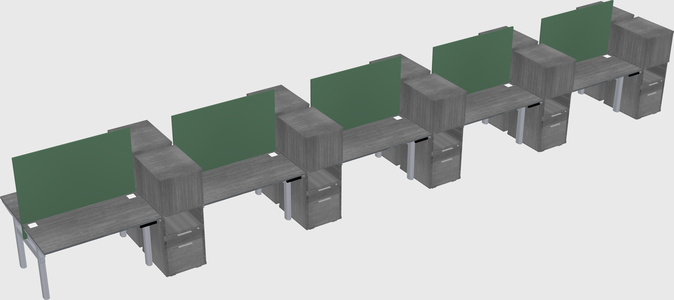 Shared electric desk + cabinet