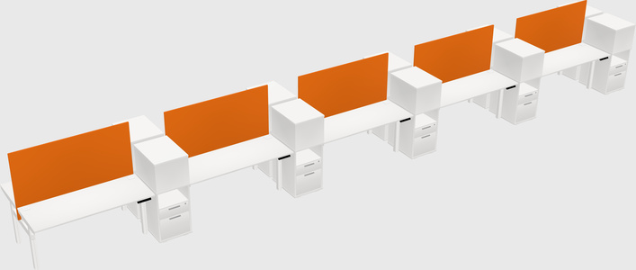 Shared electric desk + cabinet
