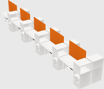 Shared electric desk + cabinet
