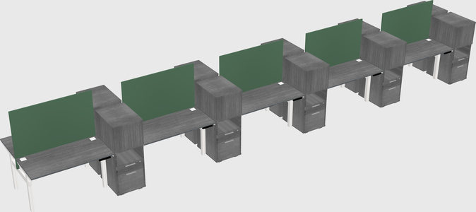 Shared electric desk + cabinet