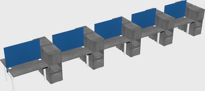 Shared electric desk + cabinet