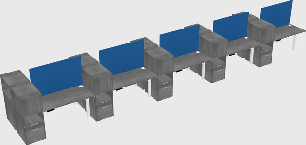 Shared electric desk + cabinet