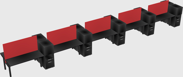Shared electric desk + cabinet