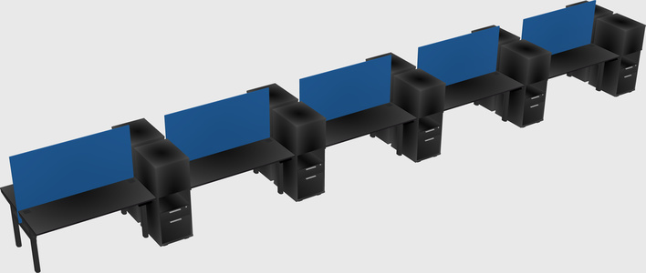Shared electric desk + cabinet