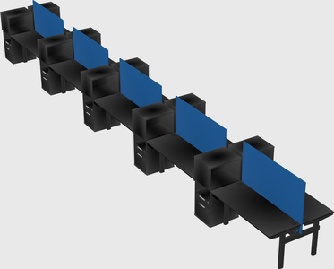 Shared electric desk + cabinet