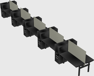 Shared electric desk + cabinet