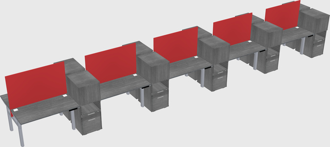 Shared electric desk + cabinet