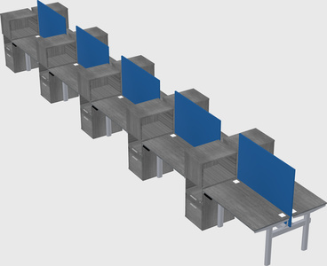 Shared electric desk + cabinet