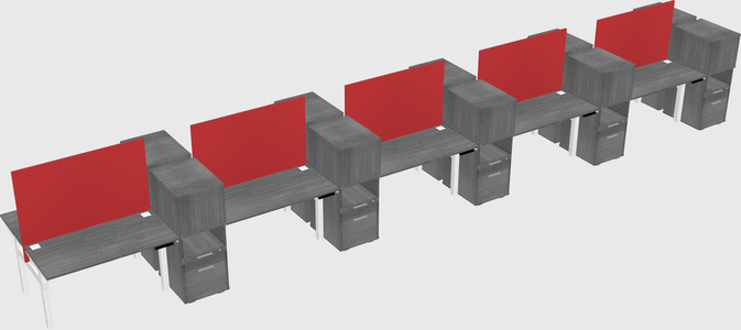 Shared electric desk + cabinet
