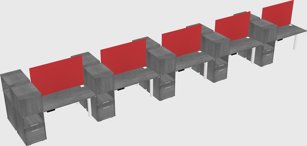 Shared electric desk + cabinet