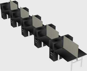 Shared electric desk + cabinet