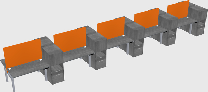 Shared electric desk + cabinet