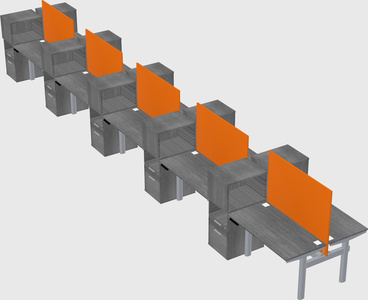 Shared electric desk + cabinet