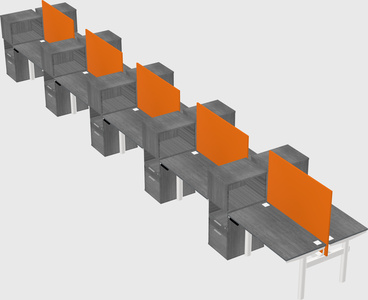 Shared electric desk + cabinet
