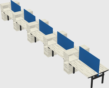 Shared electric desk + cabinet