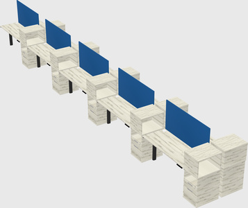 Shared electric desk + cabinet