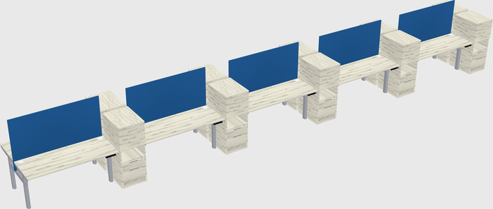 Shared electric desk + cabinet