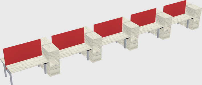 Shared electric desk + cabinet