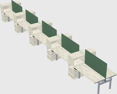 Shared electric desk + cabinet