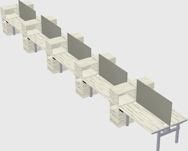 Shared electric desk + cabinet