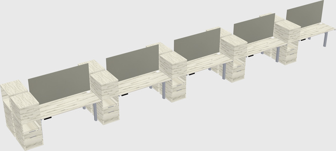Shared electric desk + cabinet