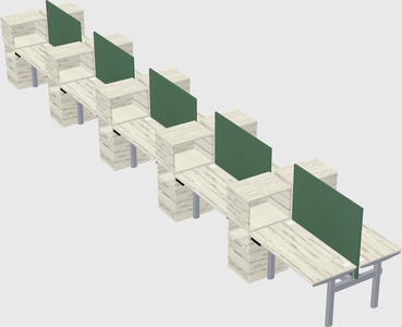 Shared electric desk + cabinet