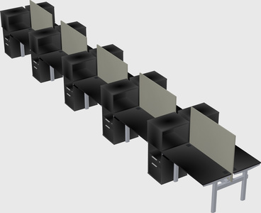Shared electric desk + cabinet