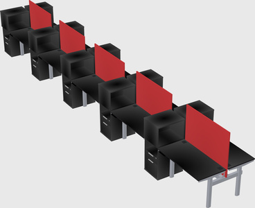 Shared electric desk + cabinet