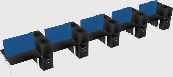 Shared electric desk + cabinet