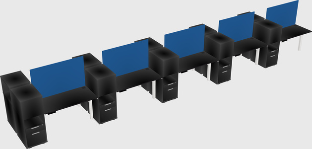 Shared electric desk + cabinet
