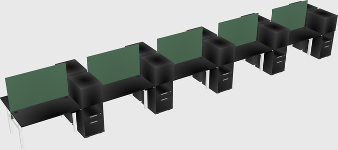 Shared electric desk + cabinet