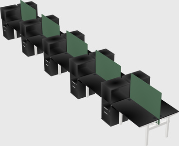 Shared electric desk + cabinet