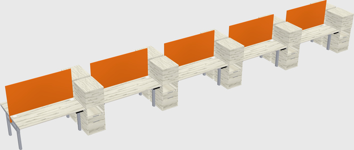 Shared electric desk + cabinet