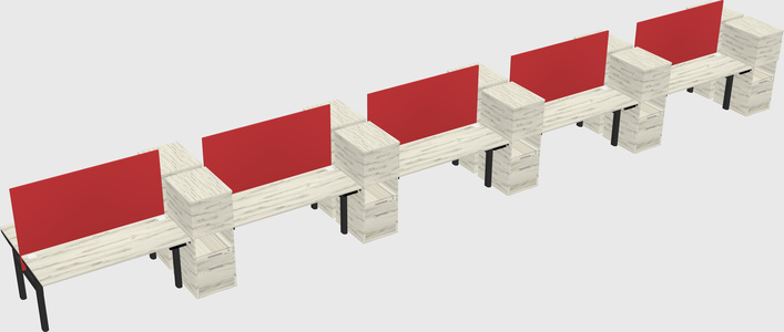 Shared electric desk + cabinet