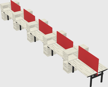 Shared electric desk + cabinet