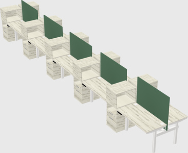 Shared electric desk + cabinet