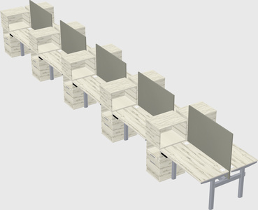 Shared electric desk + cabinet