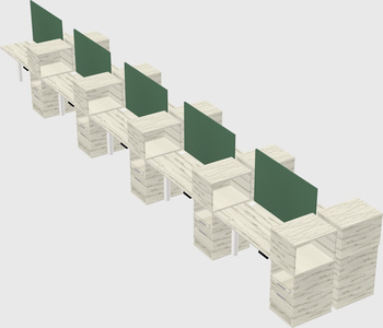 Shared electric desk + cabinet
